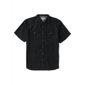 NEW VISSLA men's prairie dog short sleeve shirt in black